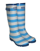 Cotswold Blue Stripey Wellingtons