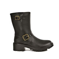 Dav Moto Black Rain Boots