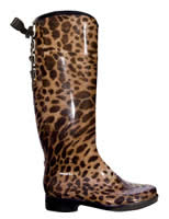 Dav Victoria Leopard Rain Boots
