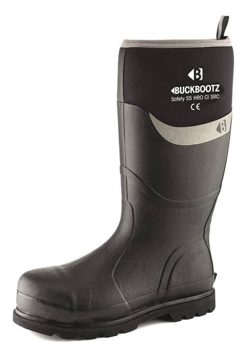 BuckBootz Safety Wellingtons Black