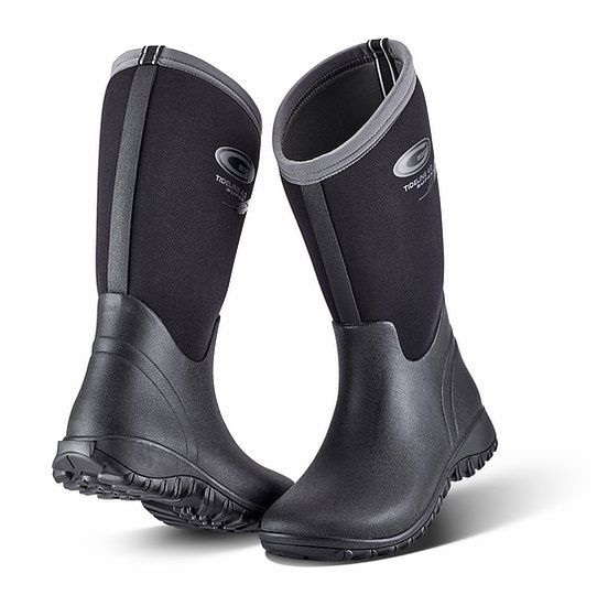 Grubs Tideline Black Mid Wellingtons