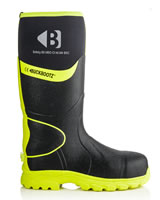 BuckBootz BBZ8000 Hi-Viz Safety Wellingtons Black And Yellow