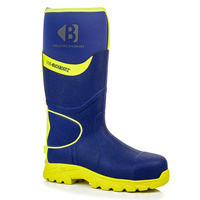 BuckBootz BBZ8000 Hi-Viz Safety Wellingtons Blue And Yellow