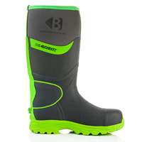 BuckBootz BBZ8000 Hi-Viz Safety Wellingtons Grey And Green