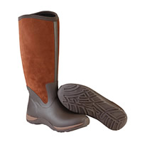 Chocolate And Bison Muck Boot Arctic Adventure Suede Zip Wellingtons